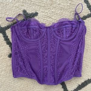Purple Corset Top UO ( Out from Under Modern Love Corset) XS